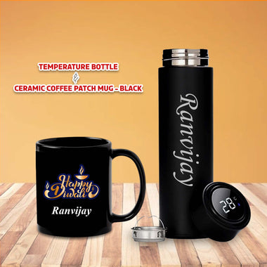 Diwali Gift Set – Bottle, Mug, Dry Fruit Jar & Diyas – Perfect for Family & Corporate Gifts.