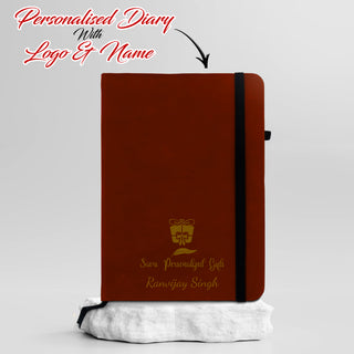 Personalized Leather Diary with Name & Logo