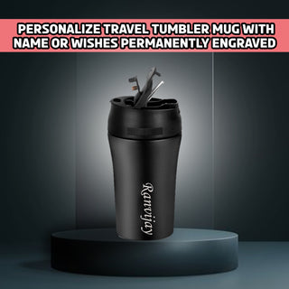 Personalized Stainless Steel Straw Tumbler with Your Name or Company Logo Engraved.