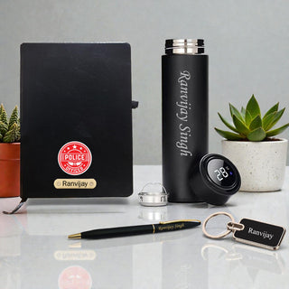 Customized Officer Gift Set: Pen, A5 Diary & Pen Stand.