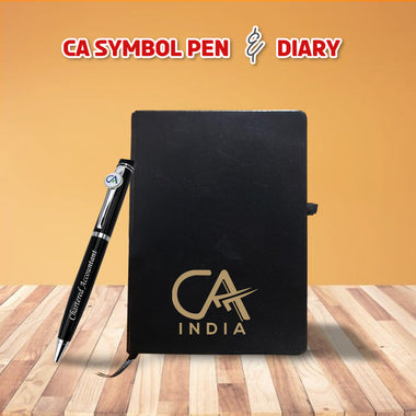 CA Gift Set – Engraved Pen & Black A5 Diary