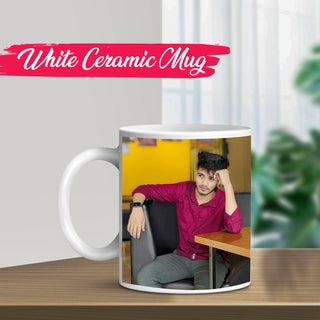 Custom White Photo Printed Mug.