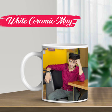 Custom White Photo Printed Mug.