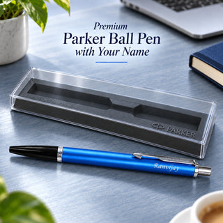 Personalized Blue Parker Ball Pen with Name | Premium Customized Pen for Men & Women | Corporate Gift