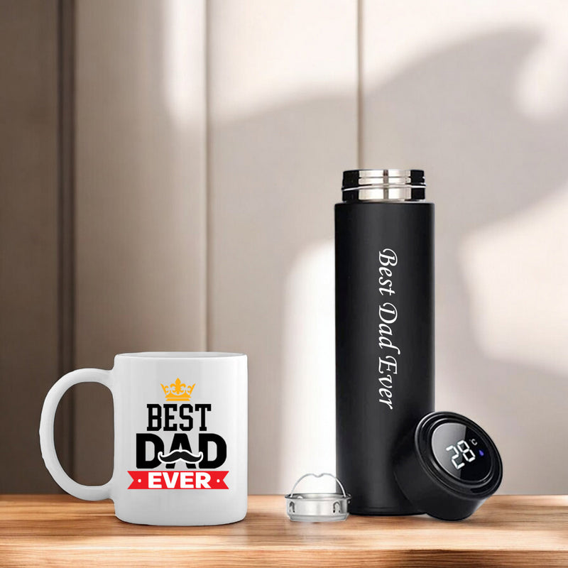 Father's Day Combo Set – Black Bottle and Ceramic Coffee Mug.