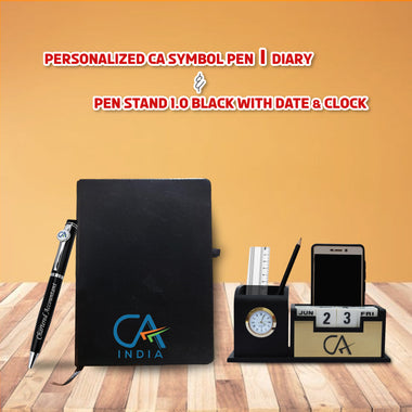 CA Gift Set – Pen Stand, Pen & Diary with CA Logo