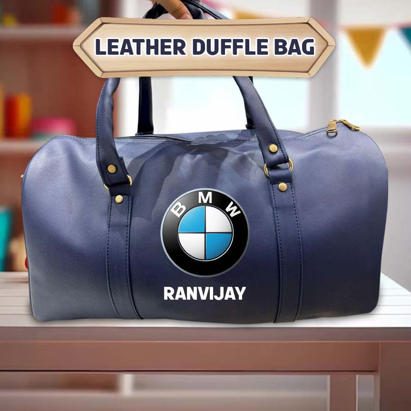 Personalized Leather Duffle Bag with Custom Logo– Perfect for Gifting & Promotions