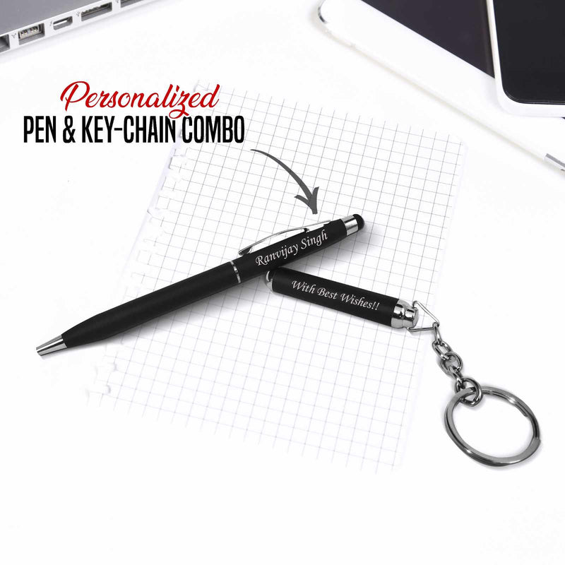 Personalized Pen & Keychain with Your name engraved on it.