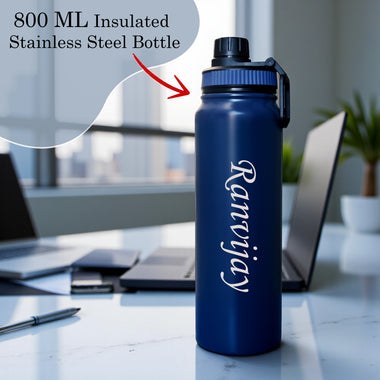 Customized Steel Water Bottle 800 ml – Custom Name