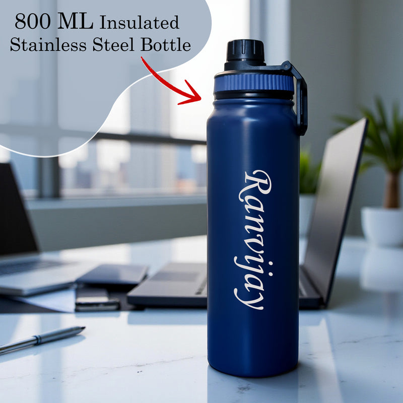 Customized Steel Water Bottle 800 ml – Custom Name