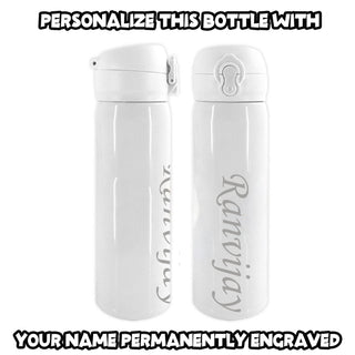 Personalized Insulated Stainless Steel Flask with Engraved Name