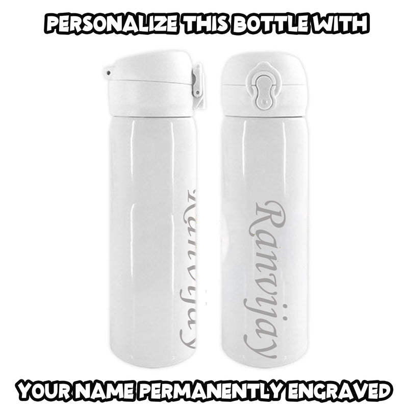 Personalized Insulated Stainless Steel Flask with Engraved Name