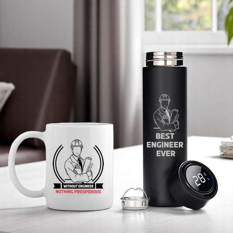 Engineer Combo Gifts – Custom Bottle & Mug with - Best Engineer Ever