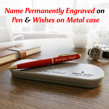 Customized Pen and Box with Name & Message Engraved on Box.