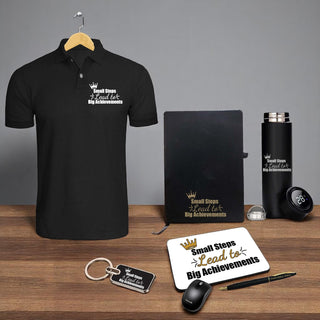 Corporate Gift Set –Pen , Keychain, Bottle, A5 Diary, Mouse Pad & T-Shirt With Quote Printed.