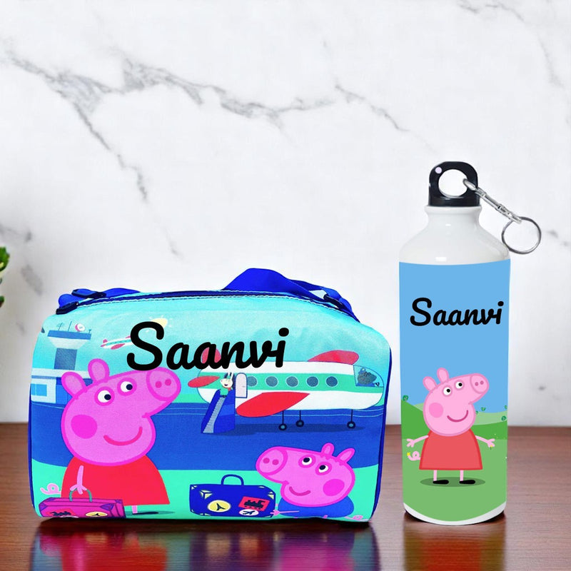 Kid's Duffle Bag & Bottle Combo Set with Child's Name Printed