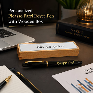 Customized Picasso Parri Royce Pen with Wooden Box.