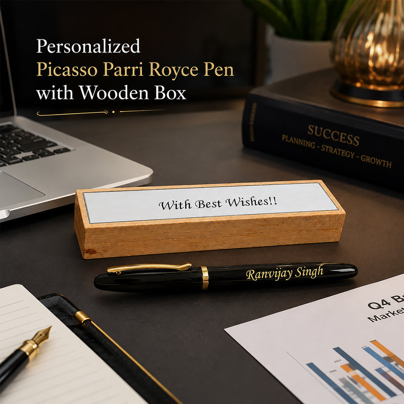 Customized Picasso Parri Royce Pen with Wooden Box.