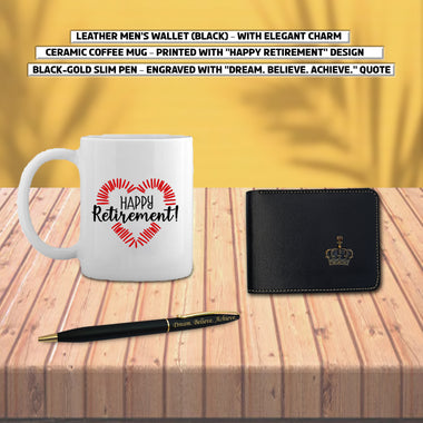 Retirement Gift Set for Men-Pen, Mug & Wallet