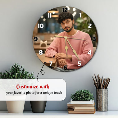 Personalized Acrylic Photo Printed Wall Clock