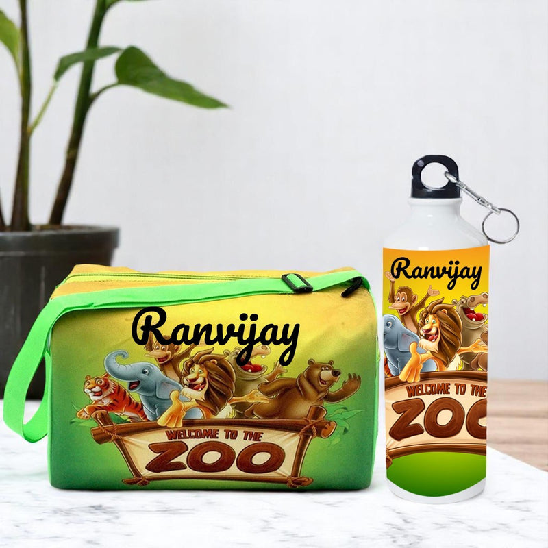 Kid's Duffle Bag & Bottle Combo Set with Child's Name Printed