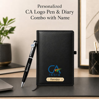 Customized CA Gift Set: Pen & Diary with Name Engraved.