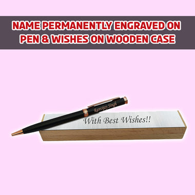 Personalized Copper Pen with Wooden Box.