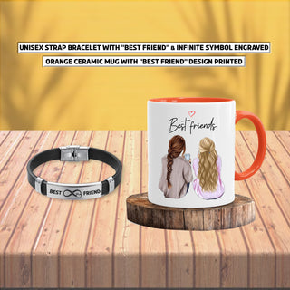 Friendship Day Combo- Ceramic Mug & Bracelet - Gifts for Friends on Friendship Day
