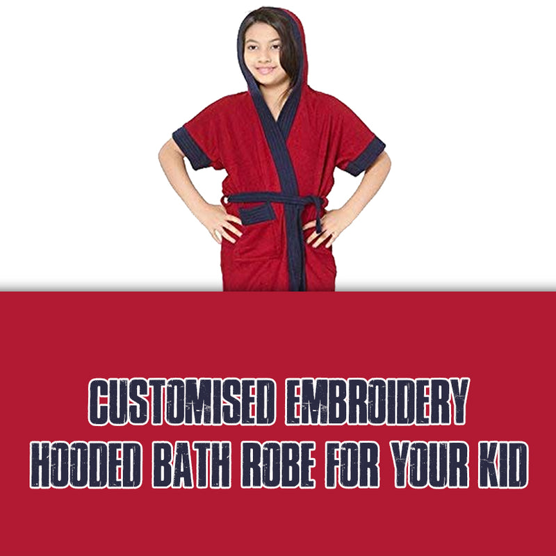 Personalized Hooded Bathrobe for Boys & Girls