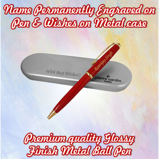 Customized Pen and Box with Name & Message Engraved on Box.