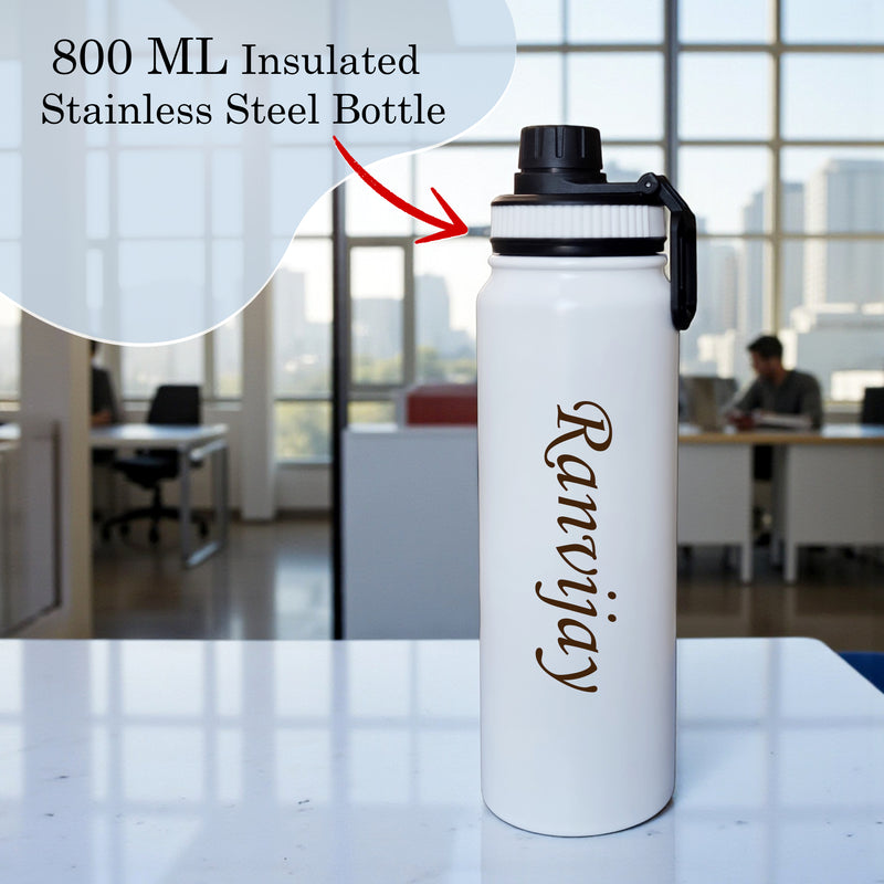 Customized Steel Water Bottle 800 ml – Custom Name