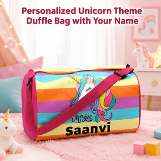 Kid's Travel Duffle Bag with Name Printed - Duffle Bag for Kids
