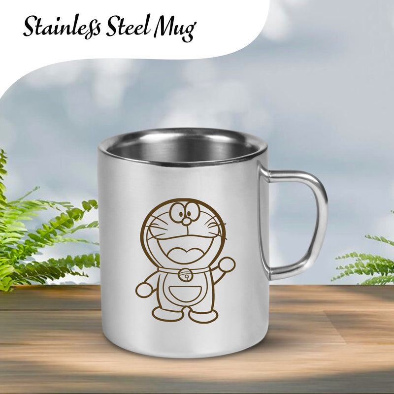 Stainless Steel Kids Mug – Custom Cartoon Character Engraved