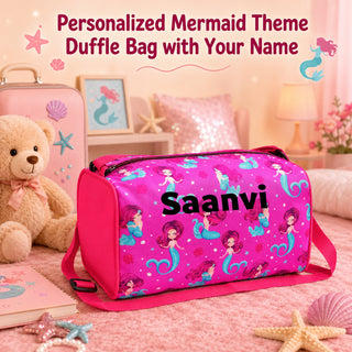 Kid's Travel Duffle Bag with Name Printed - Duffle Bag for Kids