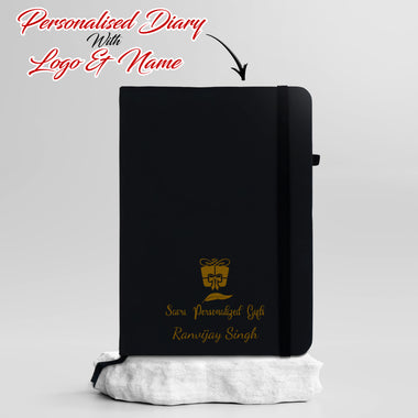 Personalized Leather Diary with Name & Logo