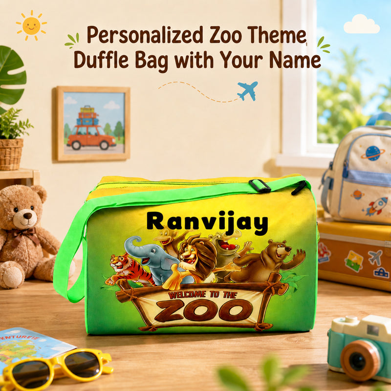 Kid's Travel Duffle Bag with Name Printed - Duffle Bag for Kids