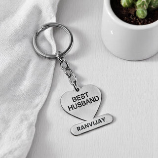 Personalized Stainless Steel Love Keychain with Engraved Name – Gift for Special One.