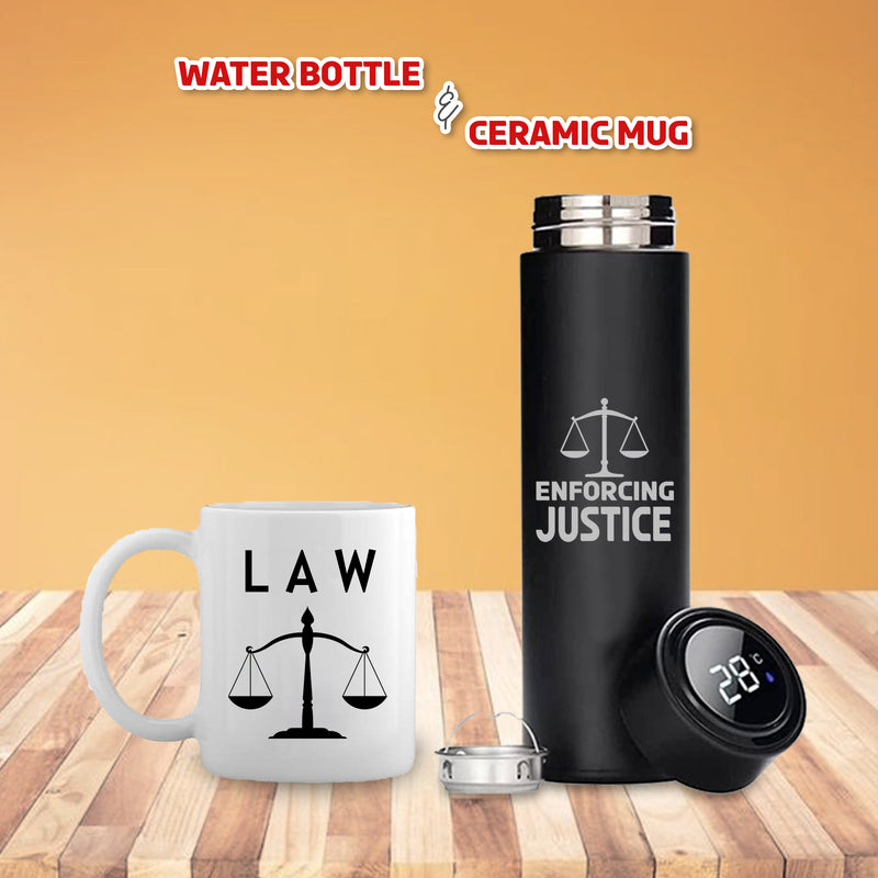 Advocate Theme Combo: Black Bottle & Coffee Mug with Advocate Logo