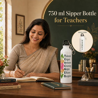 Personalized Teacher’s Day Gift | Leakproof Sipper Bottle with Carabiner | Teacher Appreciation Gift
