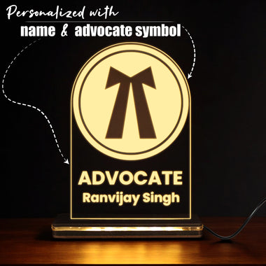 Customized Advocate LED Desk Lamp with Name & Advocate Symbol