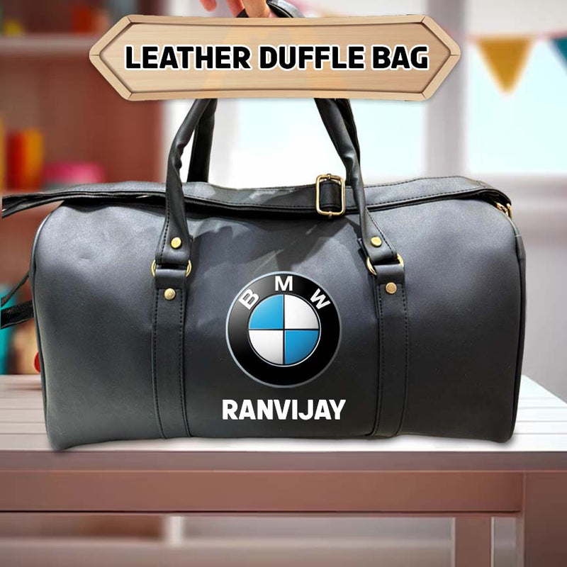 Personalized Leather Duffle Bag with Custom Logo– Perfect for Gifting & Promotions