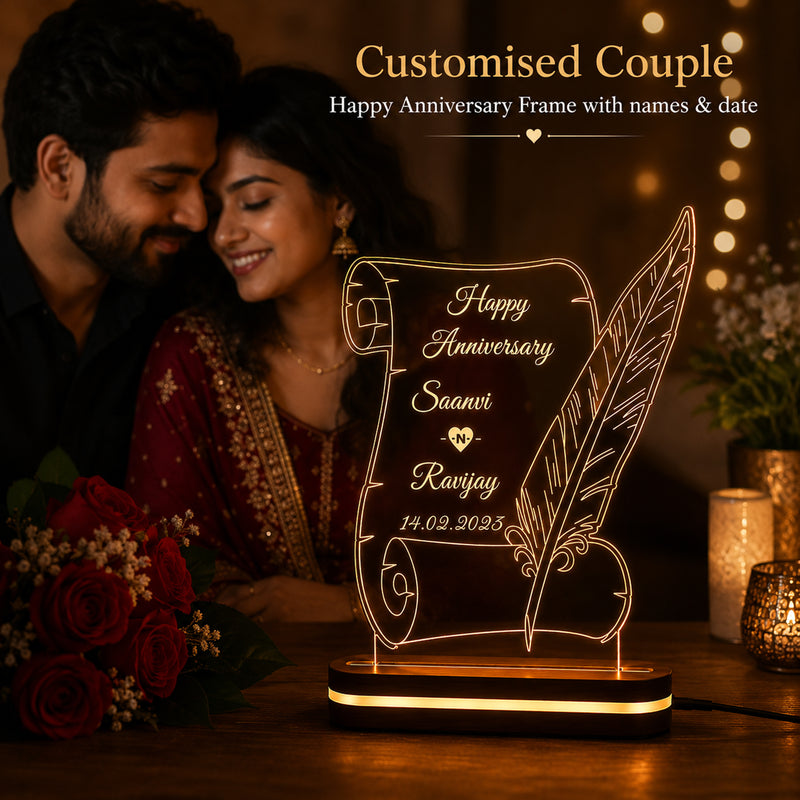 Acrylic LED Photo Lamp 6x8 Inch – Customized Engraved Photo Cutout with Name (Copy)
