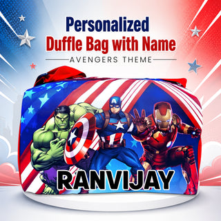 Kid's Travel Duffle Bag with Name Printed - Duffle Bag for Kids