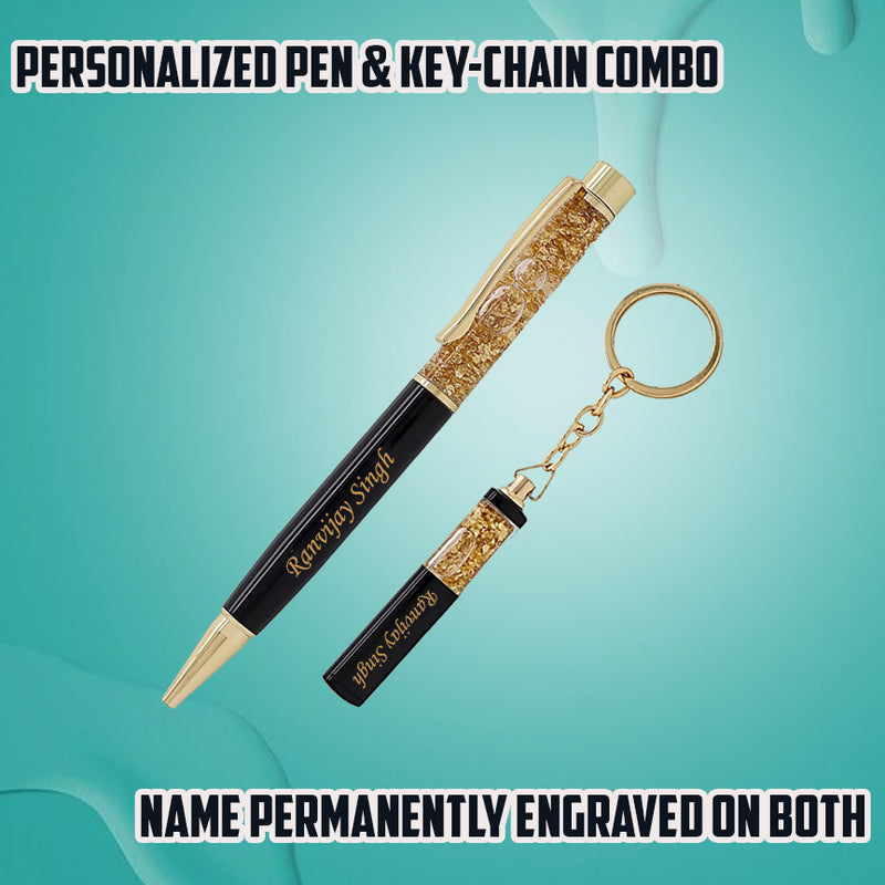 Custom Engraved Pen & Keychain Gift Set.