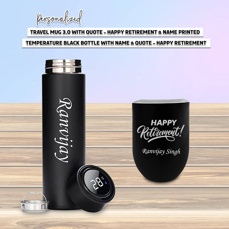 Retirement Gift Set – Black Bottle & Travel Mug