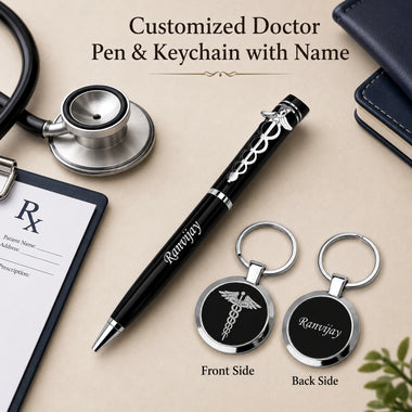 Customized Doctor Pen & Keychain Set.