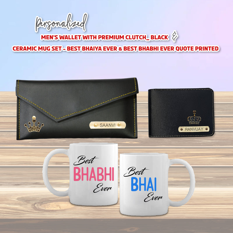 Men's Wallet & Sling Bag with Best Bhaiya/Bhabhi Mug Set.