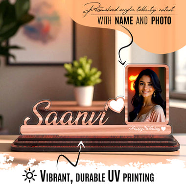 Acrylic Photo Cutout with Name– Custom Photo Design.