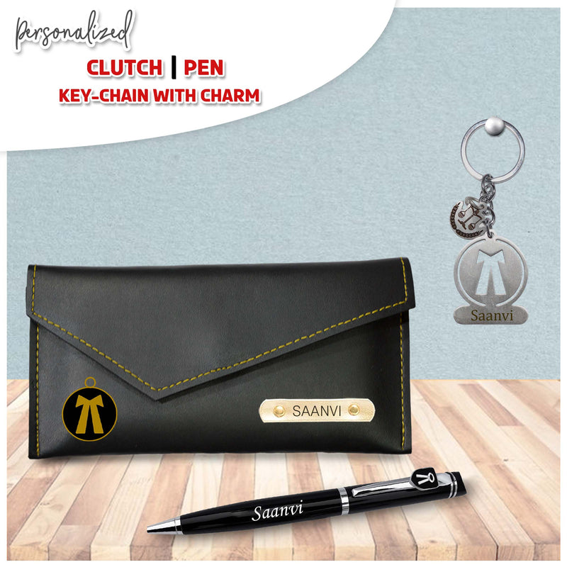 Personalized Advocate Combo-Advocate Key-Chain with Charm, Advocate Pen , and Clutch with Name & Adv. Charm.