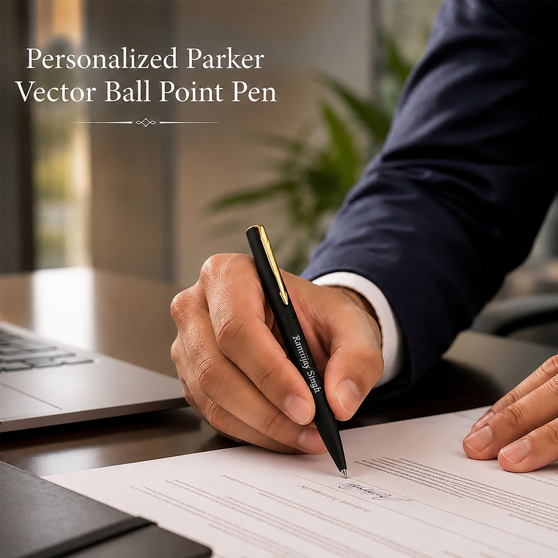 Customized Parker Ball Point Pen with Name Engraved.